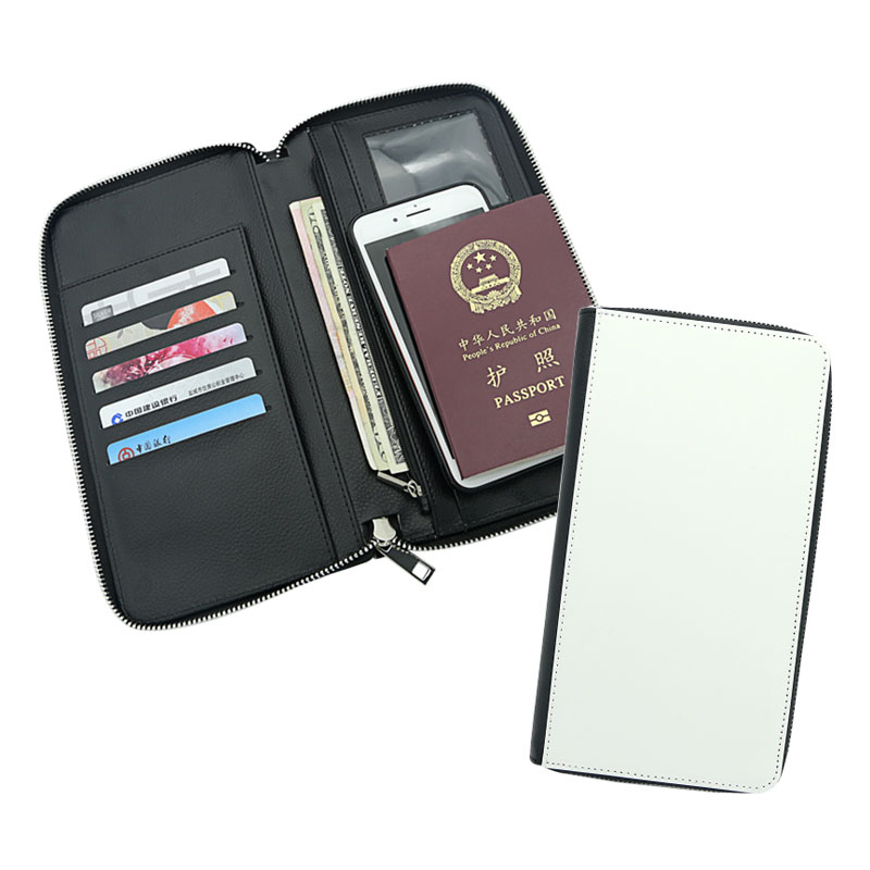 Sublimatione Leatherette Congue Holder cum Zipper et interiorem PU Leather