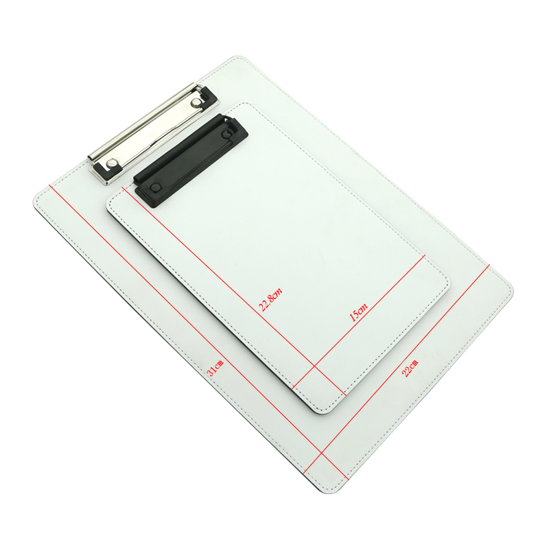 Sublimation PU Leather Clipboard cum Metal Clip - A5