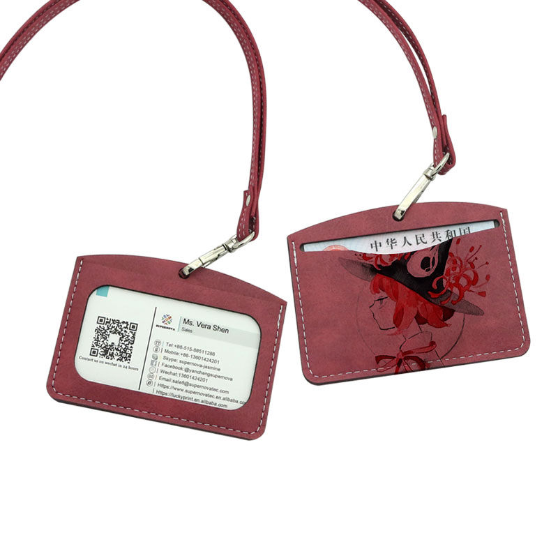 Sublimatione Leatherette ID Badge Holder - Horizontal Geminus Card Stratum