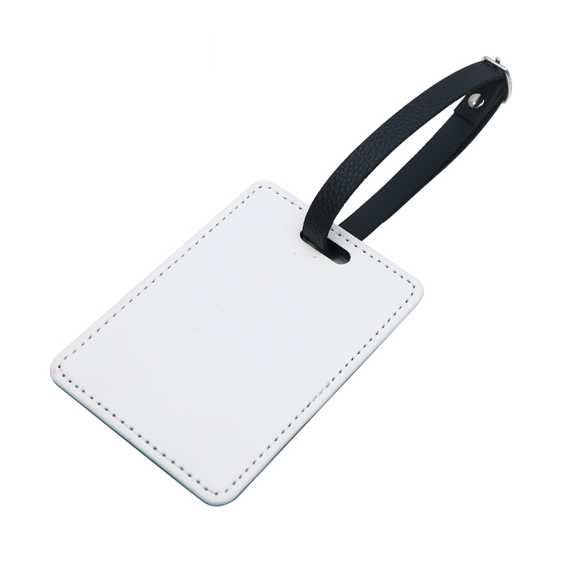 Sublimatione PU Leather sarcina Tag-Single Latus Forma