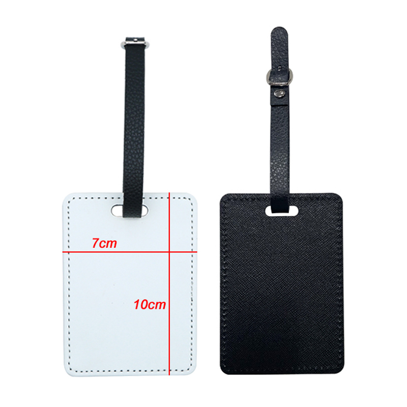 Sublimatione PU Leather sarcina Tag-Single Latus Forma