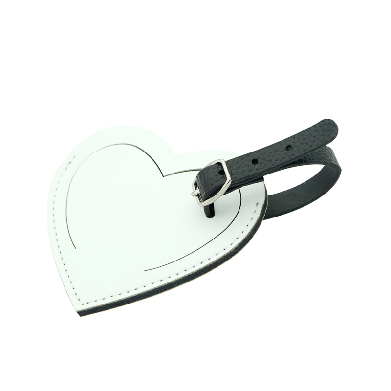 Sublimatione PU Leather sarcina Tag-Single Latus Forma