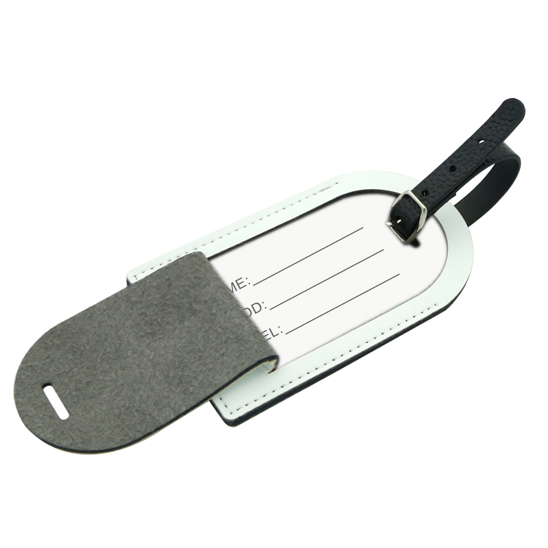 Sublimationis PU Leather sarcina Tag-Duplex Latus Forma