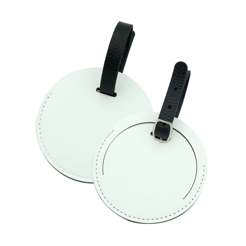 Sublimatione PU Leather sarcina Tag-Single Latus Forma