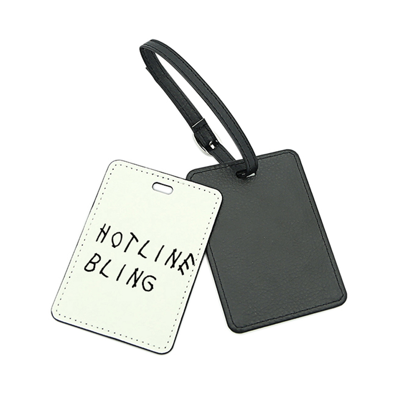 Sublimatione PU Leather sarcina Tag-Single Latus Forma