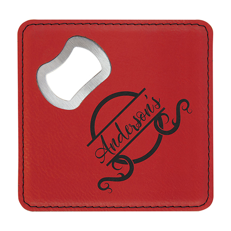 Laserable Leatherette Coaster utrem Opener