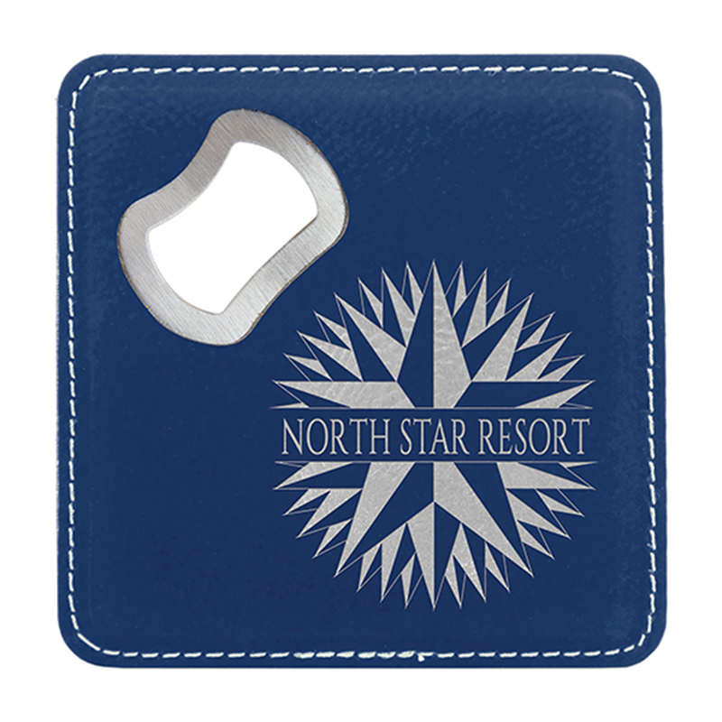 Laserable Leatherette Coaster utrem Opener