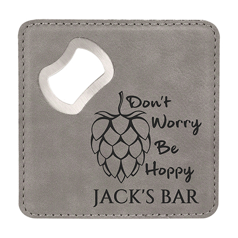 Laserable Leatherette Coaster utrem Opener