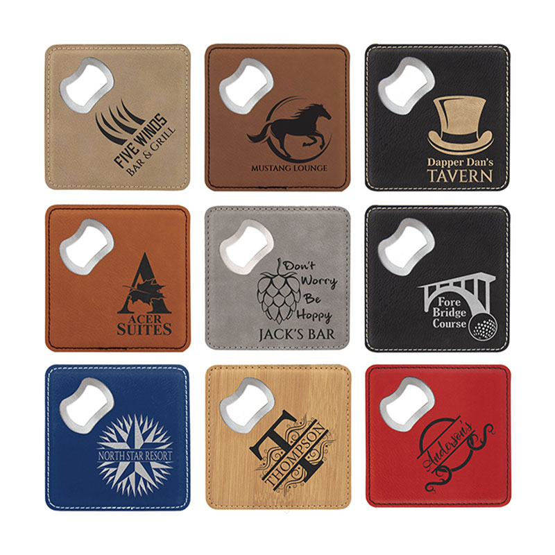 Laserable Leatherette Coaster utrem Opener